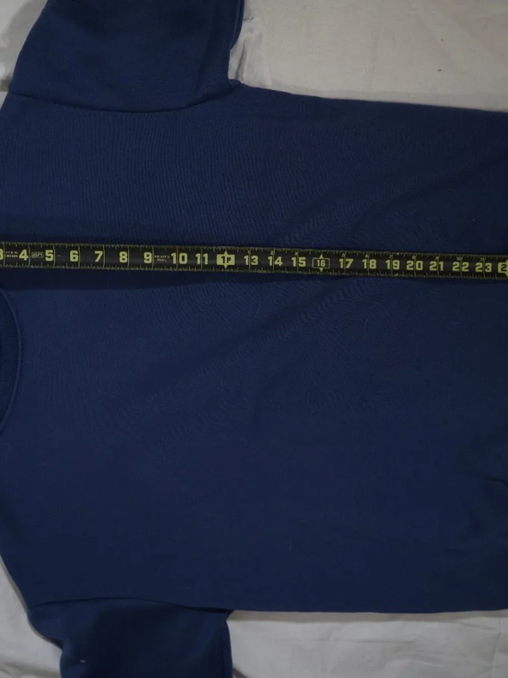 Blue Two Piece Lounge Set Sweatshirt Shorts Matching Athleisure Set Size L